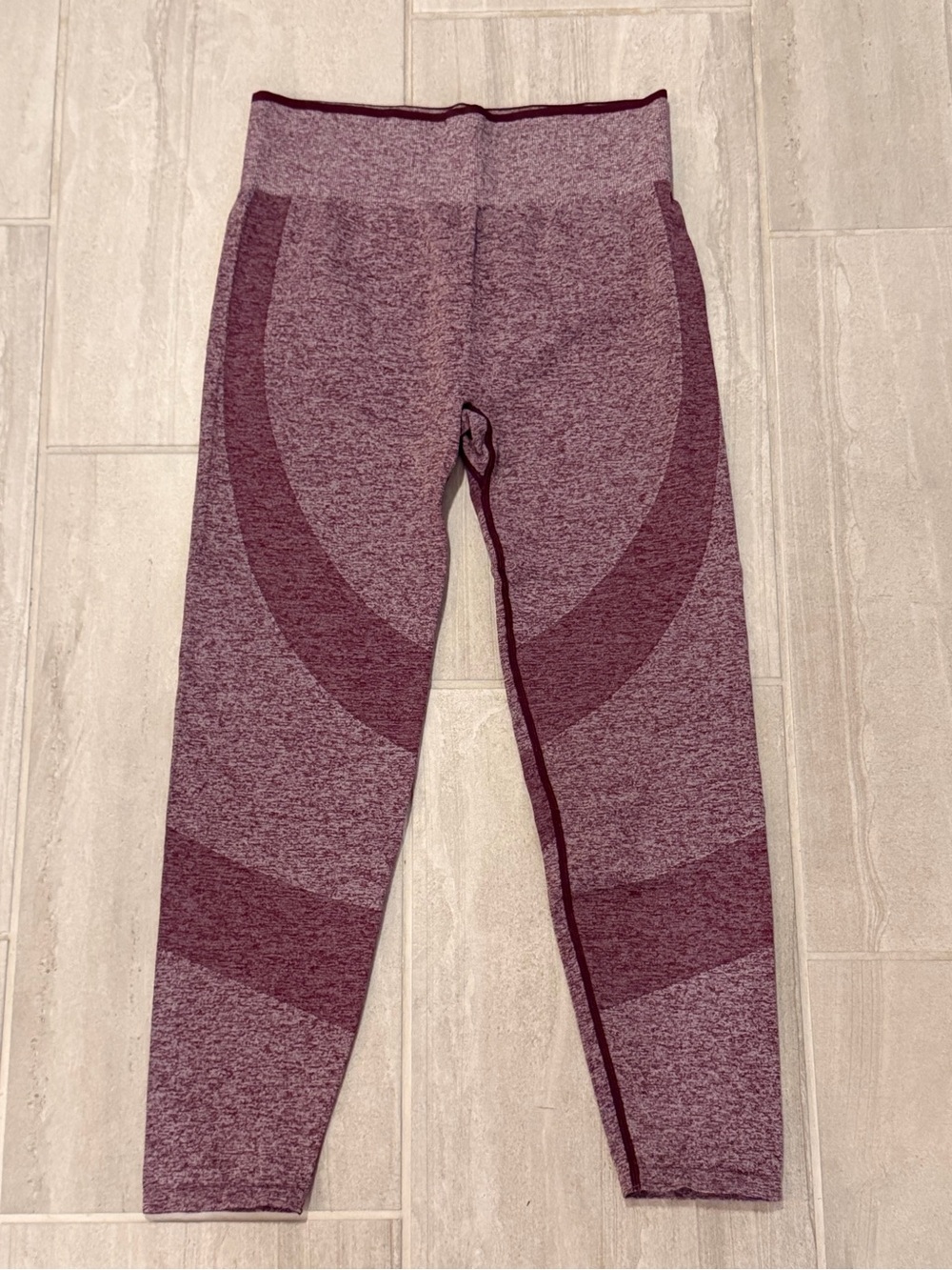 Victoria’s Secret PINK Leggings Logo Waistband Burgundy Women’s Size XL